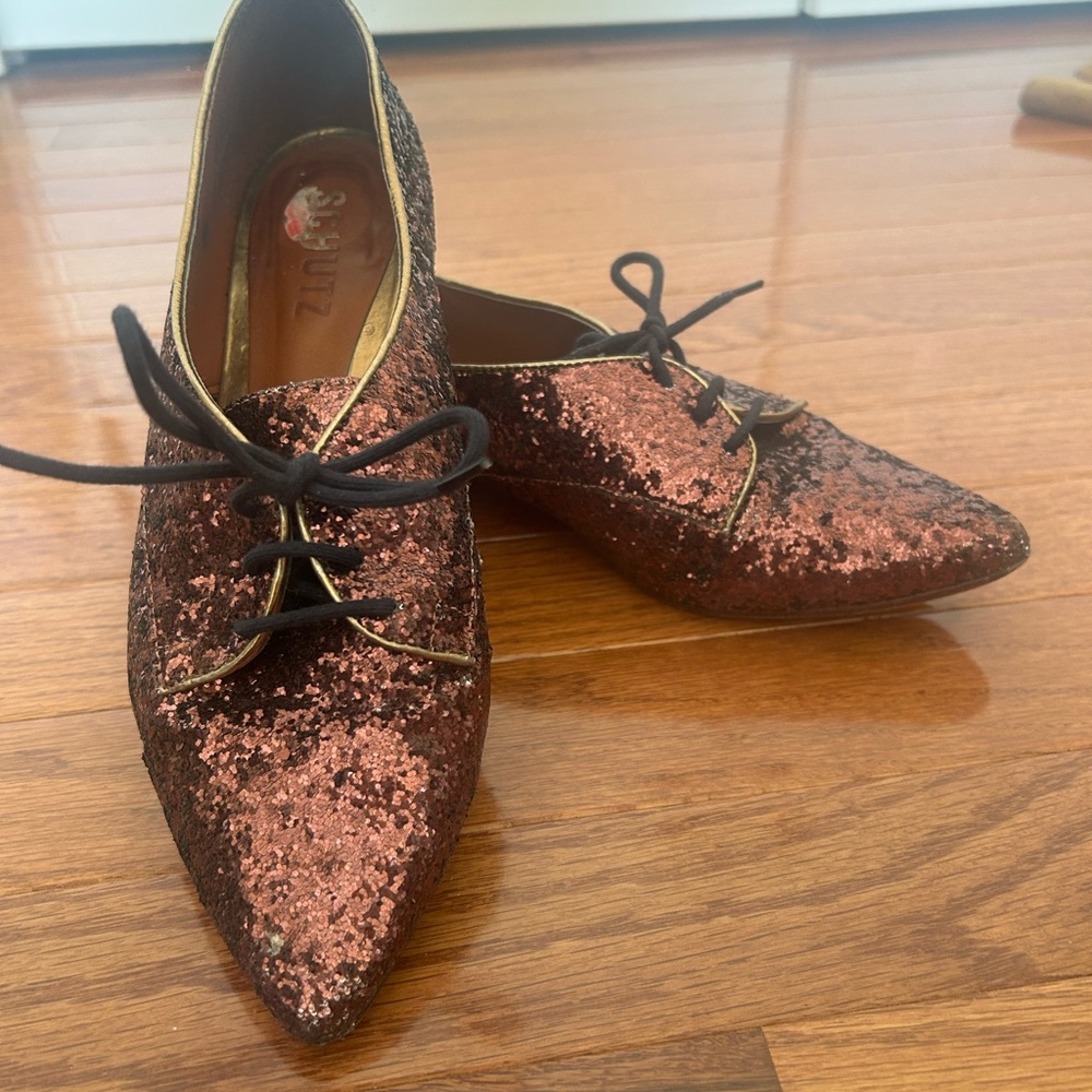 Schetz Glittery Lace-Up Women's Shoes